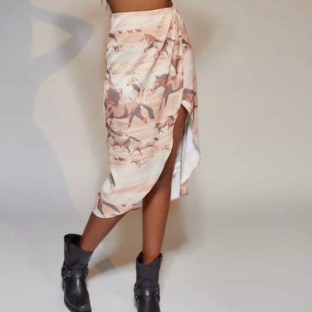 Urban Outfitters “Wild Horses Skirt" or the "UO Kelly Wrap Midi Skirt". NWOT